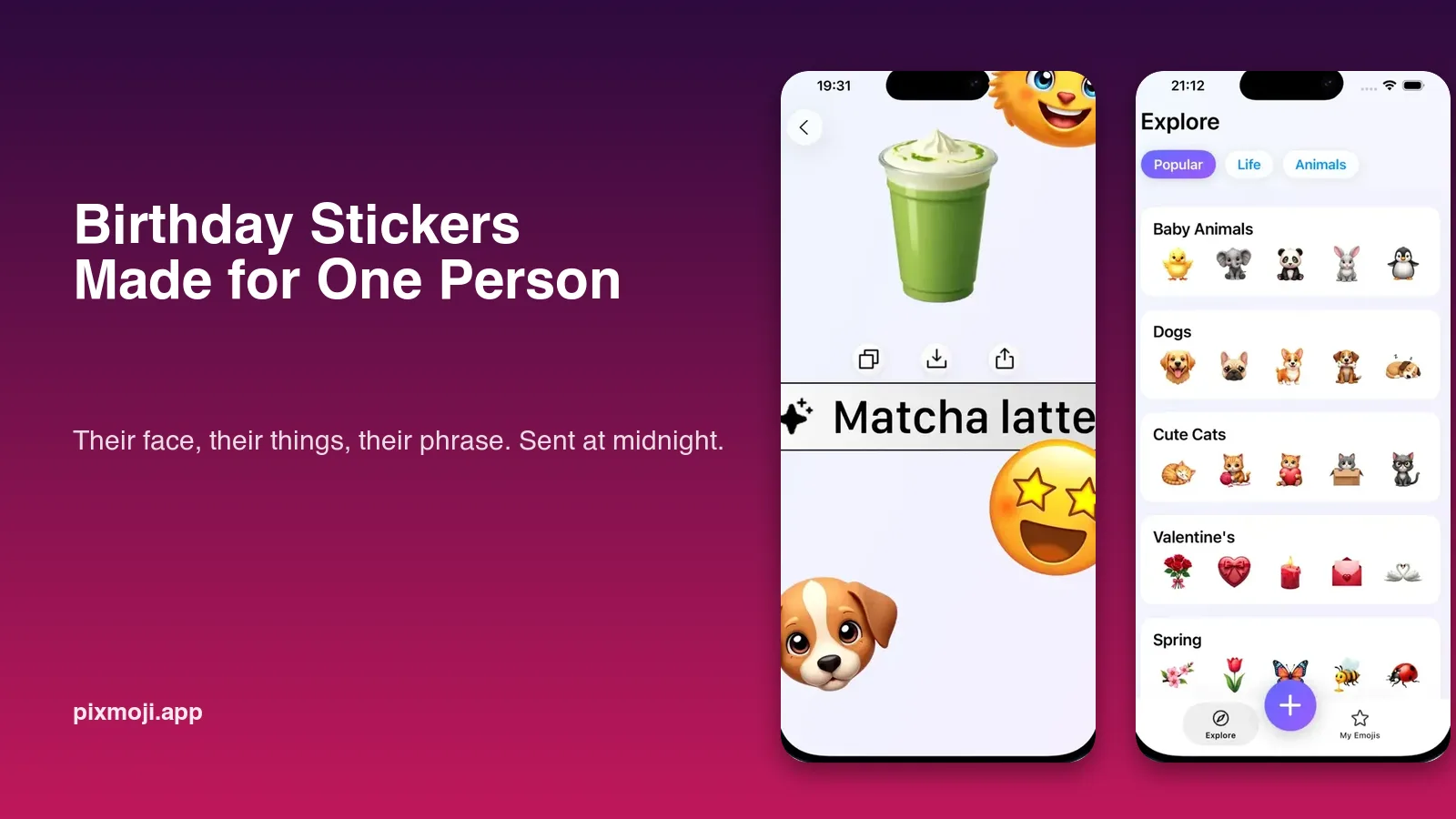 Making custom birthday stickers for a friend on iPhone