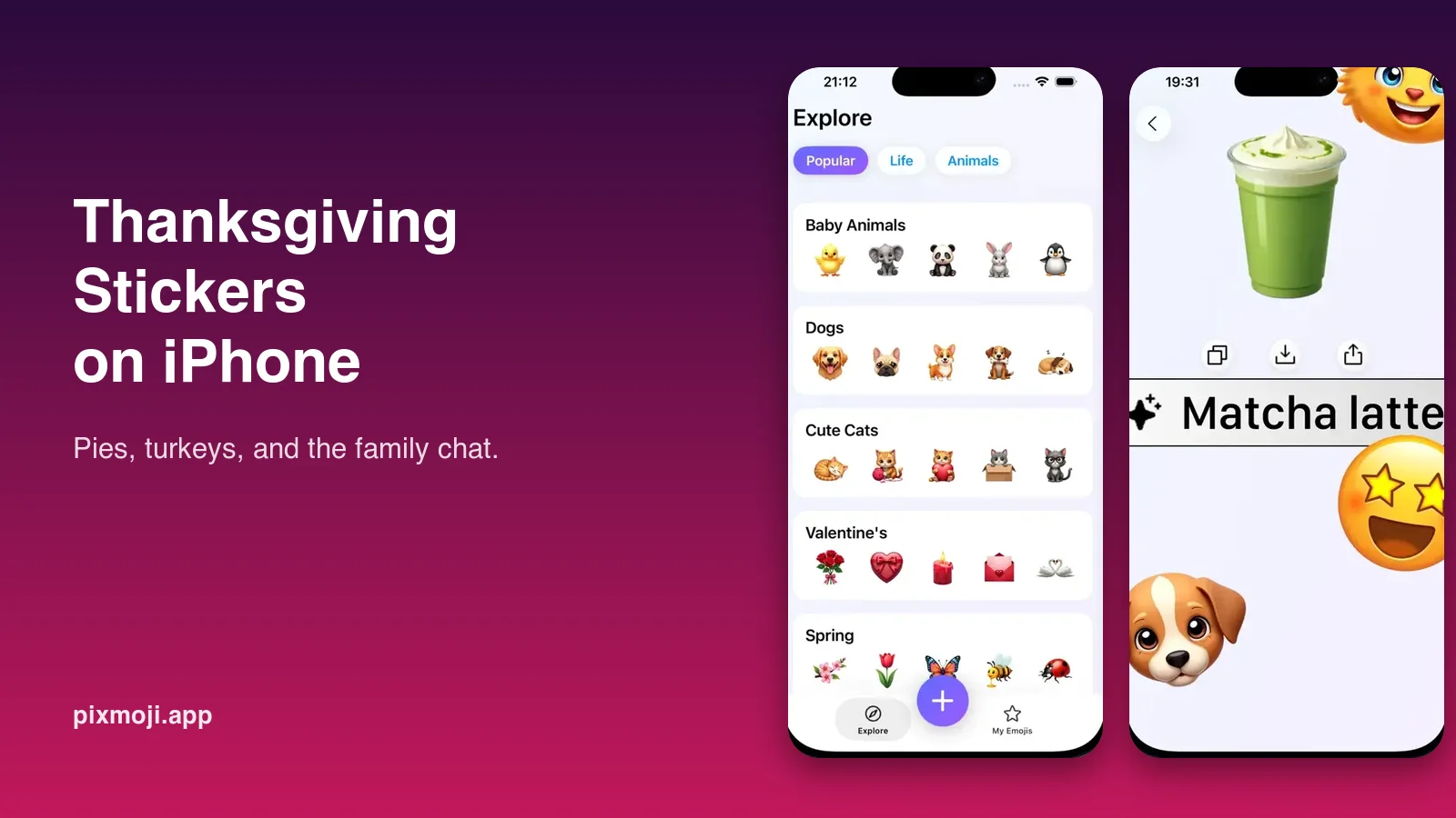 How to make Thanksgiving stickers on iPhone for the family group chat