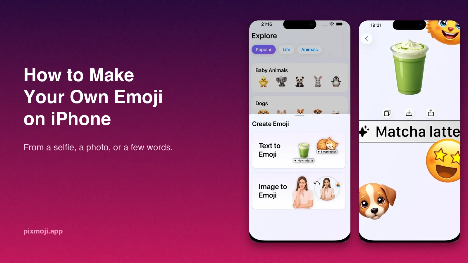 How to make your own emoji on iPhone from a selfie, a photo, or a few words with Pixmoji